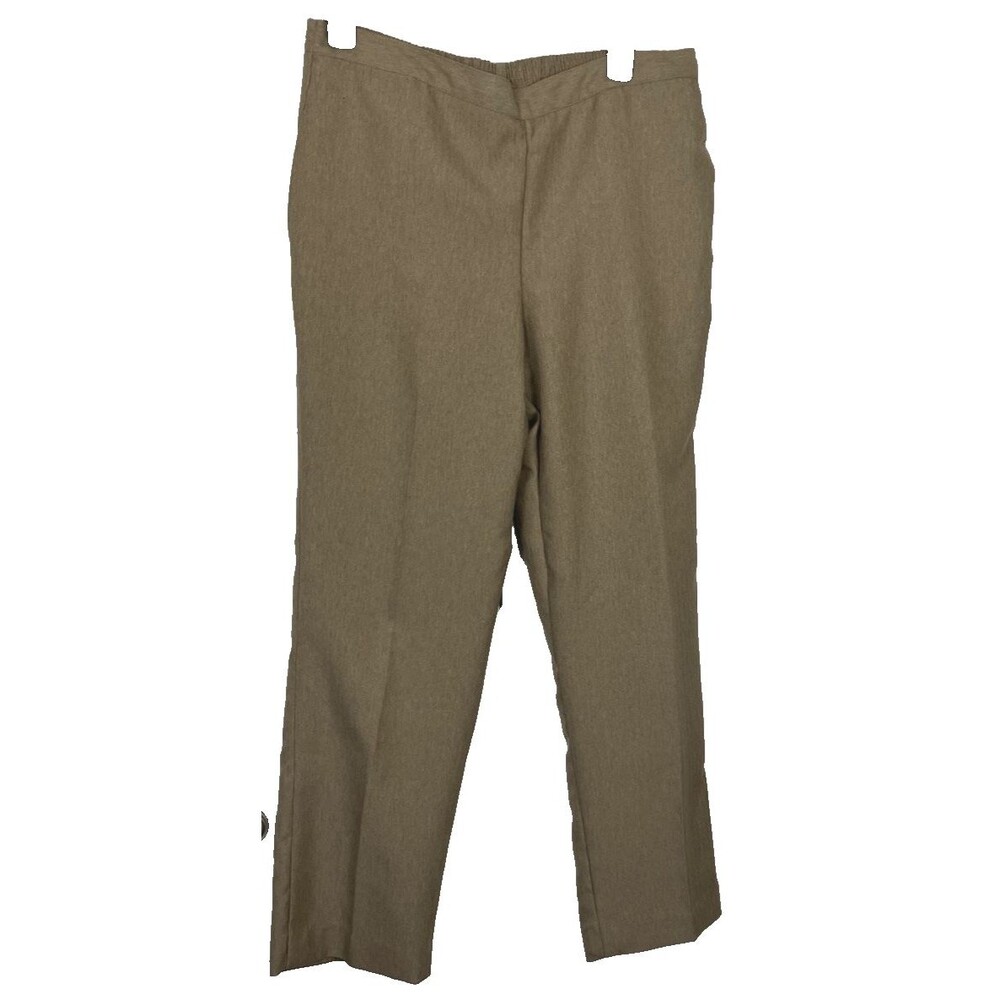 Alfred Dunner Womens 1/2 Elastic Waist Tan Pull On Dress Pants Size 12 - Picture 1 of 5
